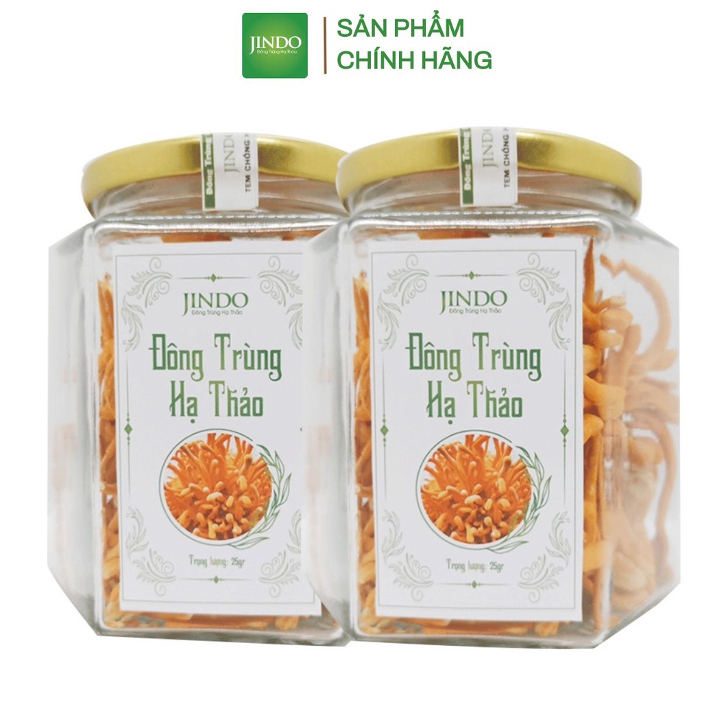 [Mã LT150 giảm 150k đơn 699k] Đông trùng hạ thảo 25g thượng hạng chính hãng JINDO