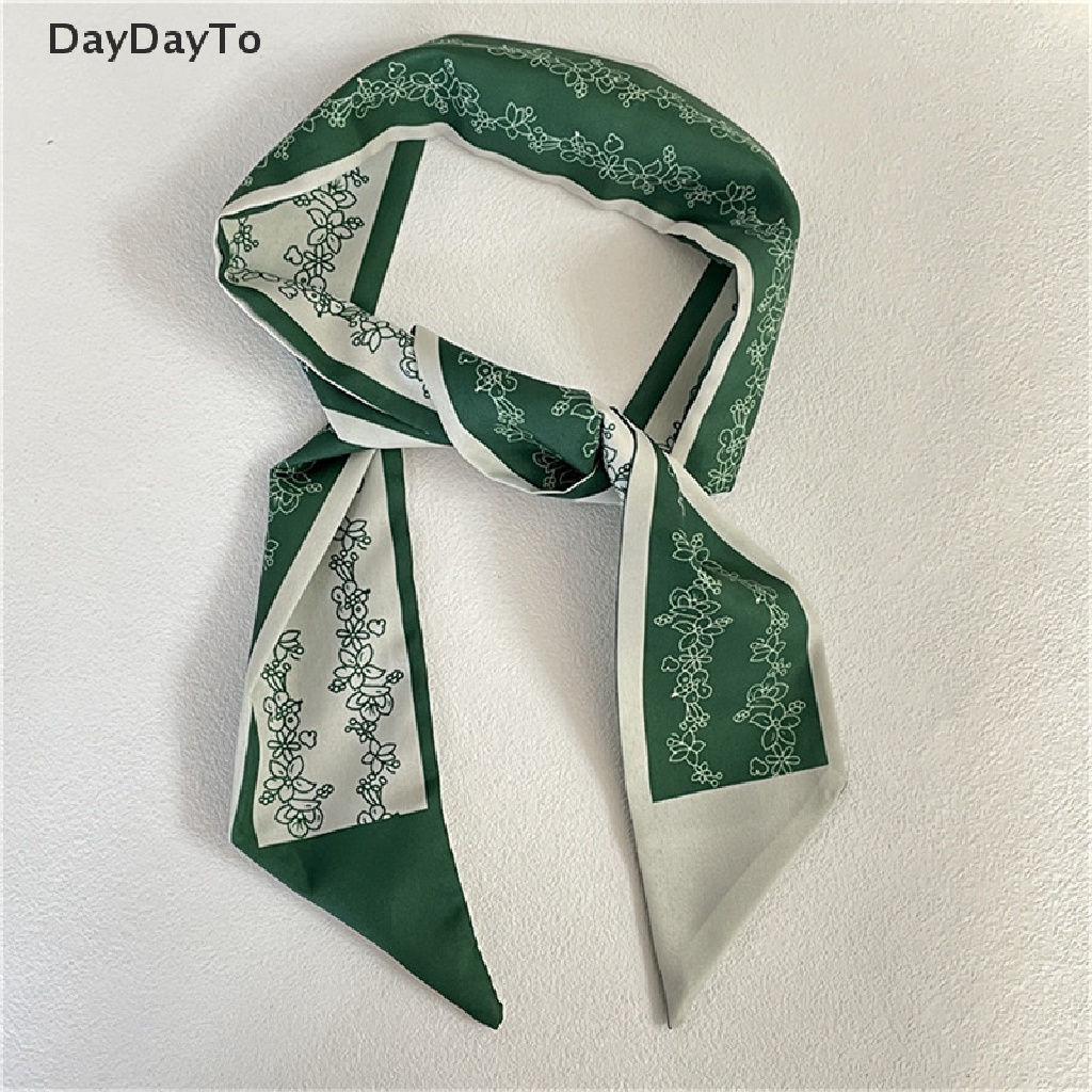 Dây Cột Tóc Ruy Băng Dài Bằng Lụa In Họa Tiết Thời Trang Cho Nữ