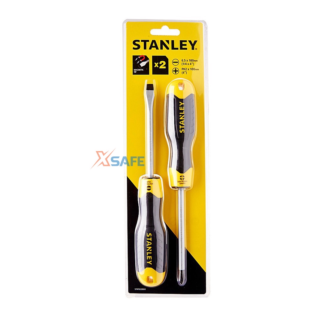 Bộ tua vít 2 cây STANLEY STMT66670 Bộ tuốc nơ vít mũi vít hợp kim độ cứng cao, không tòe đầu, cứng cáp
