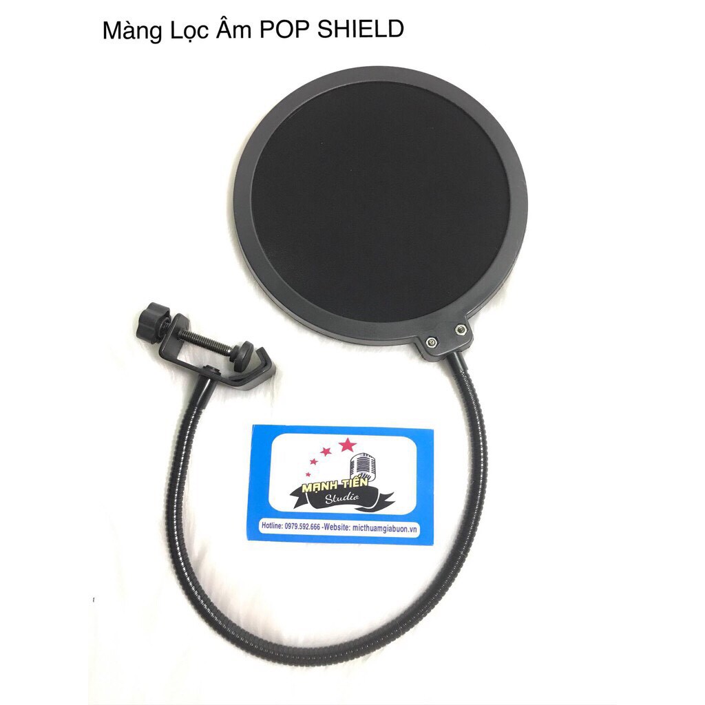 [KÈM MÀNG LỌC] Combo chân micro đứng phòng thu vững chắc kèm màng lọc POP SHIELD lọc tạp âm cho micro - chất lượng cao