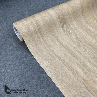 Decal vân gỗ màu nâu xám - Giấy dán tường bàn tủ có sẵn keo ( Gỗ G6 )