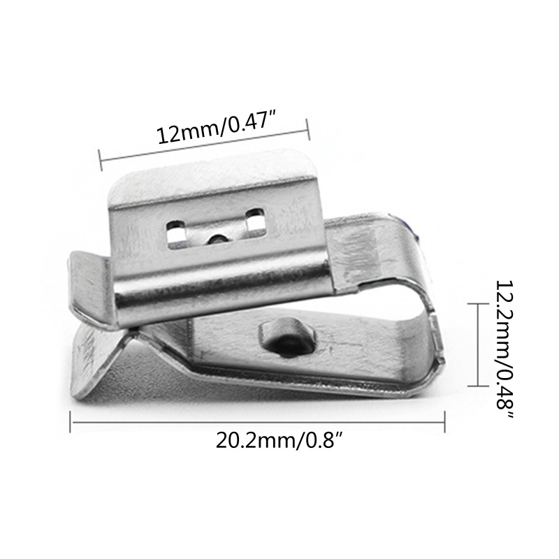 Bộ 50 Kẹp Cố Định Dây Cáp Tấm Pin Năng Lượng Mặt Trời 90 Độ Bằng Thép Không Gỉ