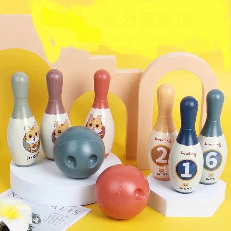 Bộ Đồ Chơi Bowling Cho Bé, Chất Liệu Nhựa Không Độc Hại, Giúp Bé Vui Chơi Và Vận Động Thể Chất