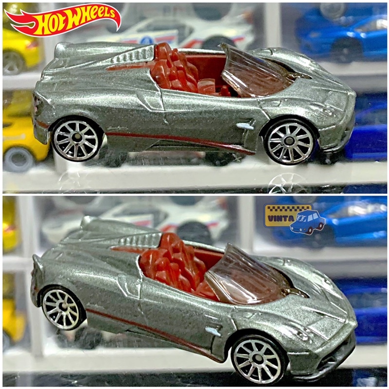 Xe mô hình Hot Wheels Loose 17 PAGANI HUAYRA ROADSTER - Grey - tỉ lệ 1:64