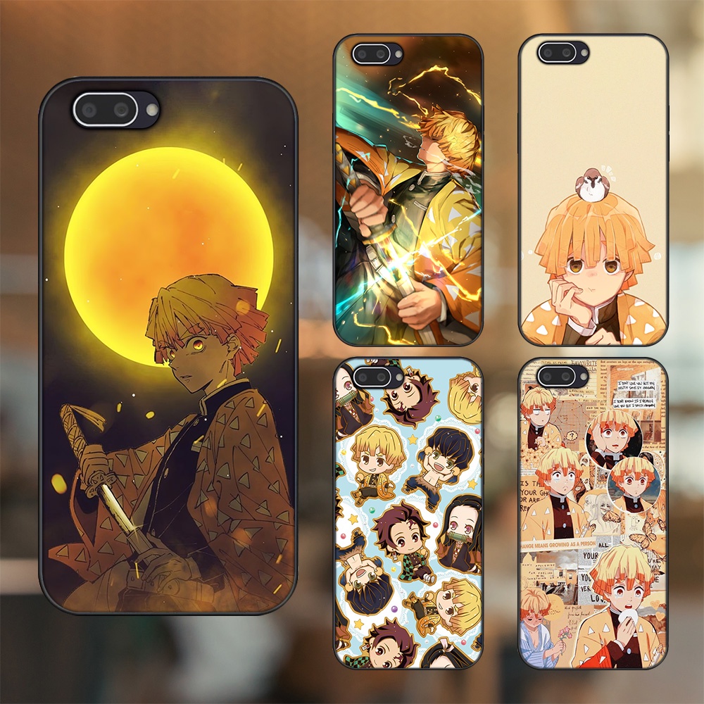 Ốp lưng Oppo A3S viền đen in hình Zenitsu Kimetsu no Yaiba