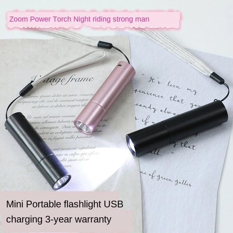 Đèn Pin Led Mini Siêu Sáng Đa Năng Sạc Usb Tiện Dụng Cho Học Sinh