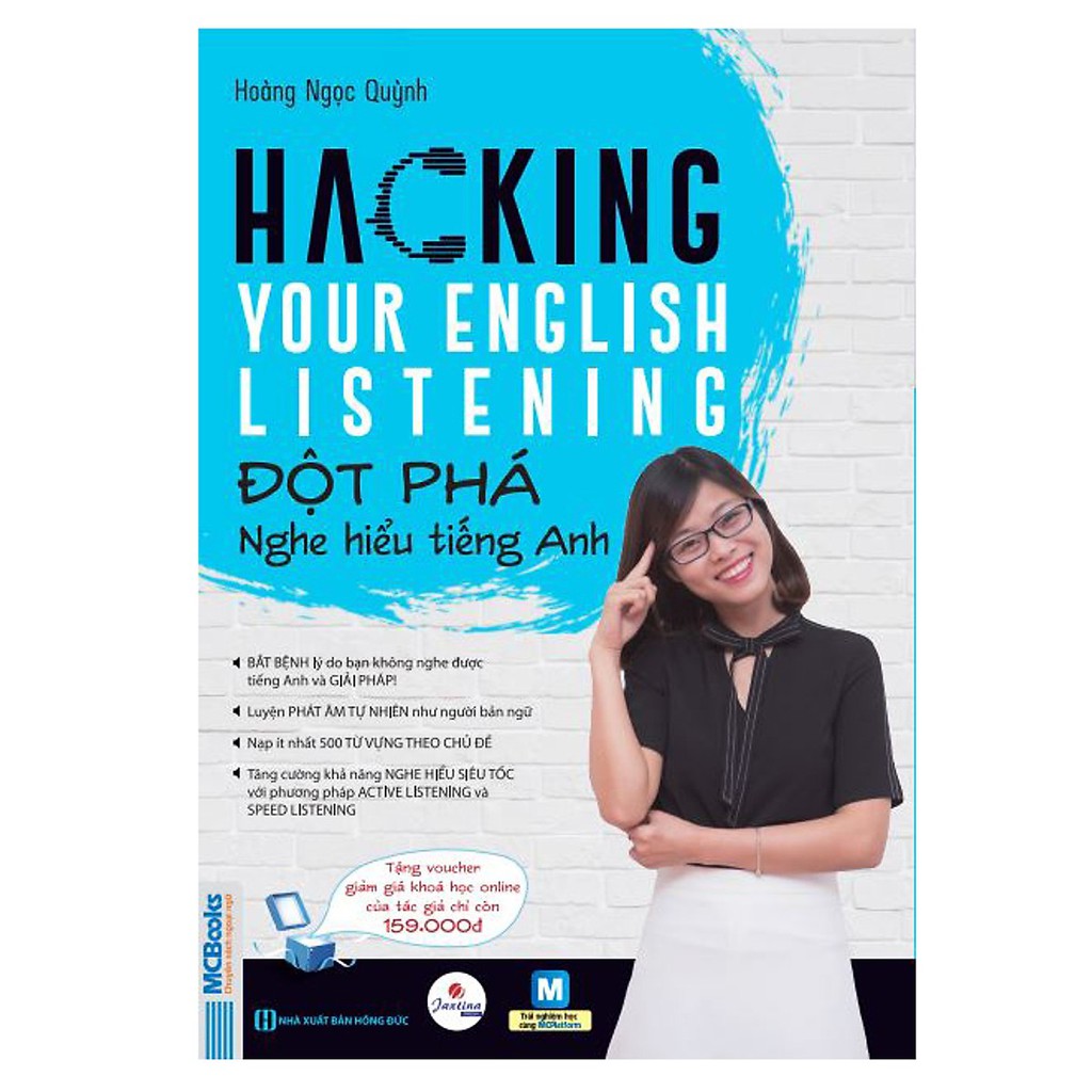 Sách - Hacking your English Listening - Đột phá nghe hiểu tiếng Anh Tặng Video Hack Não 6000 Từ Vưng· Tiếng Anh
