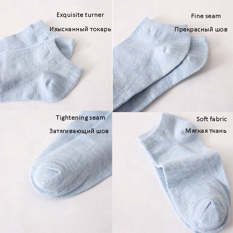 Đôi vớ cotton màu trơn chống trơn cổ ngắn thiết kế mềm mại