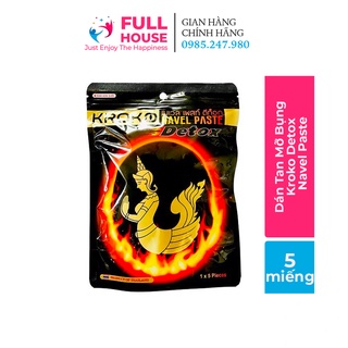 5 Miếng Dán Tan Mỡ Bụng Kroko Detox Thái Lan Navel Paste