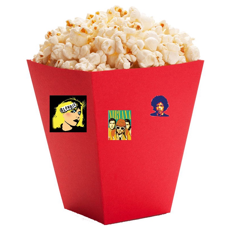 Bộ 52 Miếng Dán Nhóm Nhạc Rock And Roll Trang Trí Laptop / Xe Hơi