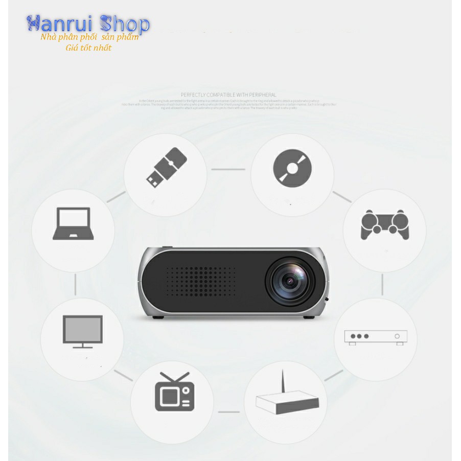 Máy chiếu mini YG320 led nhỏ gọn 1080p + tặng màn chiếu 100 inch - King Of Prussia
