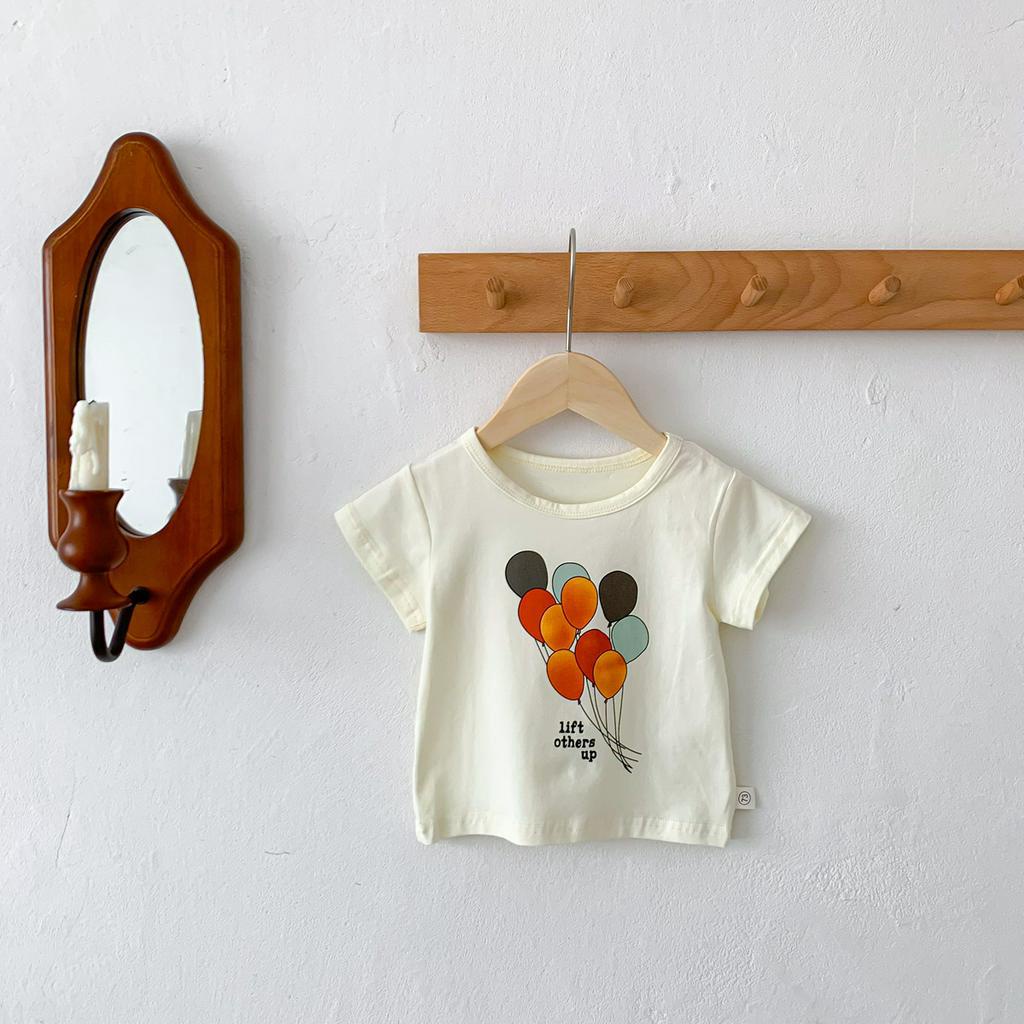 Áo Thun Mỏng Mùa Hè Tay Cộc In Họa Tiết Hoạt Hình Dễ Thương Đa Ứng Dụng Cho Bé Trai Và Bé Gái