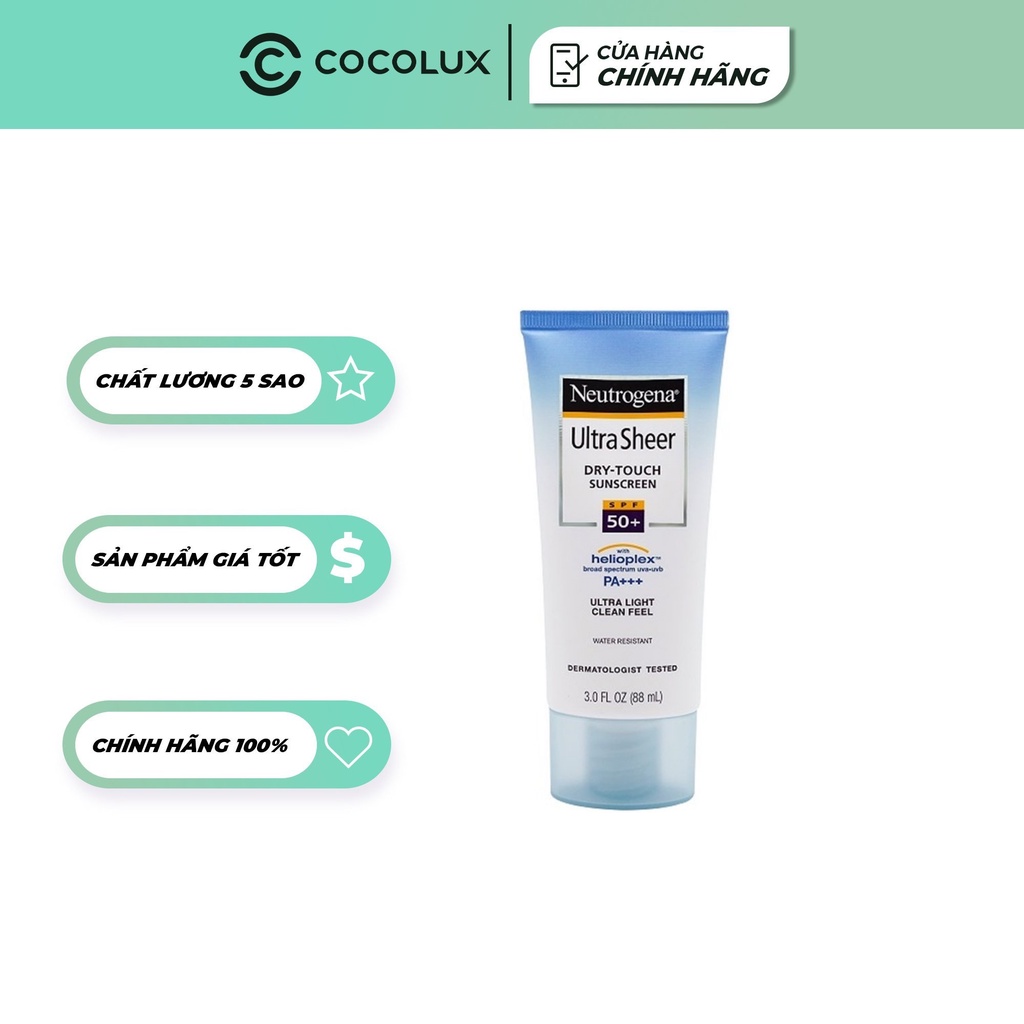 Kem chống nắng Neutrogena Ultra Sheer Dry Touch SPF 50, 88ml COCOLUX