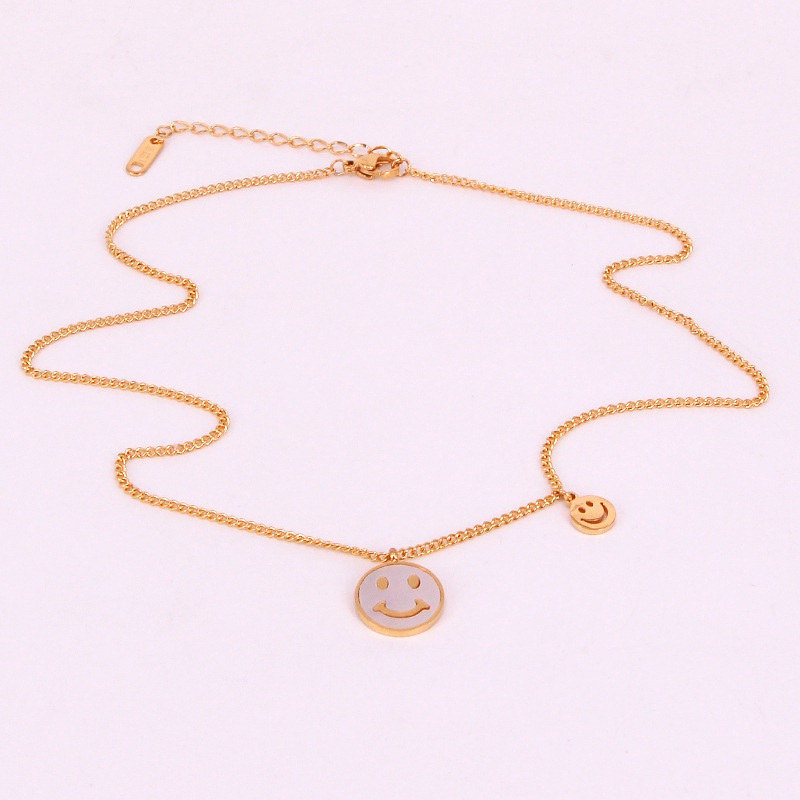 Dây chuyền vòng cổ nữ titan mặt cười X9-208 - CAM KẾT KHÔNG GỈ, KHÔNG BAY MÀU - BẢO HÀNH 12 THÁNG