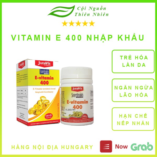 Viên Uống Chống Lão Hóa Vitamin E 400 IU Mịn Màng Tươi Trẻ Hạn Chế Nếp Nhăn | BigBuy360 - bigbuy360.vn