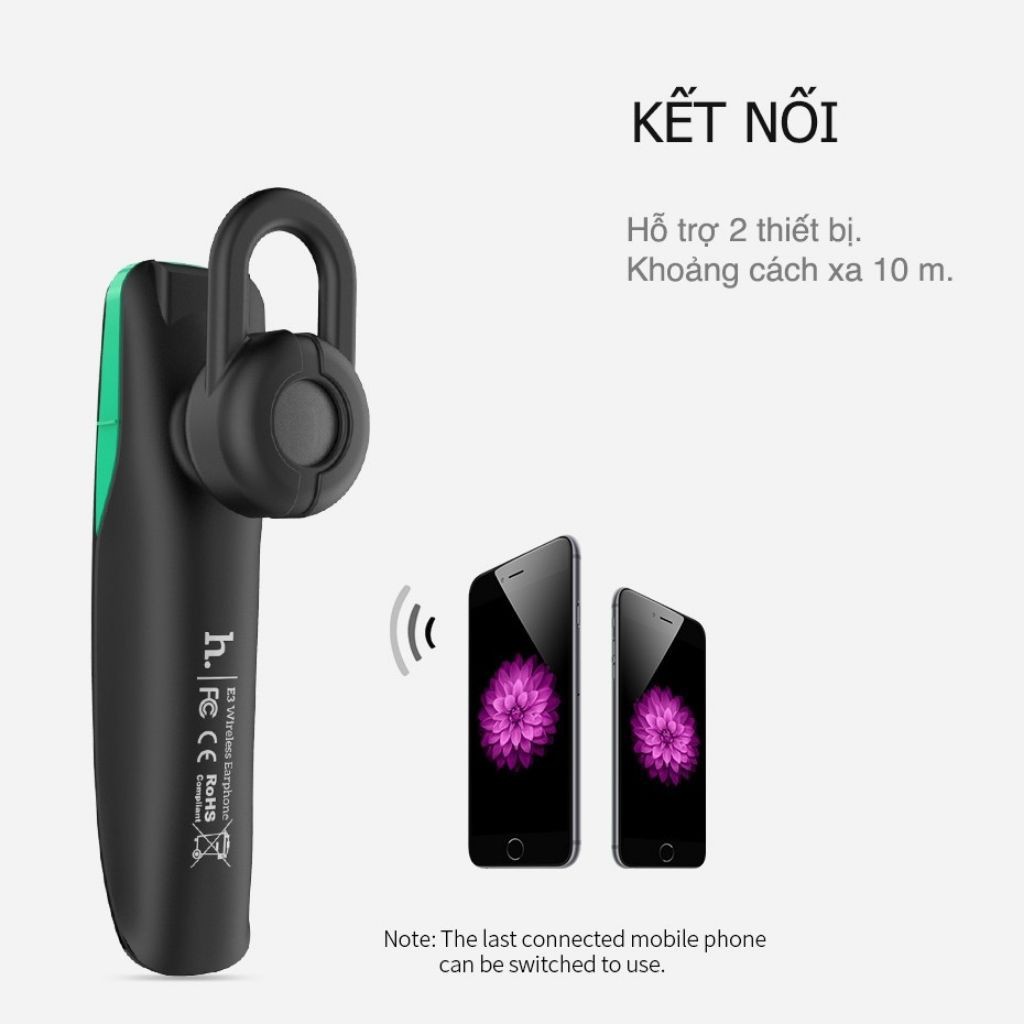 Tai Nghe Bluetooth HOCO E1 ♥ Không Dây Chống Ồn Tương Thích Với Mọi Thiết Bị Điện Thoại - Tuấn Phụ Kiện
