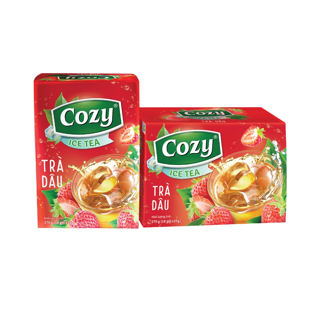 Combo 04 Hộp Cozy Trà Hòa Tan Dâu