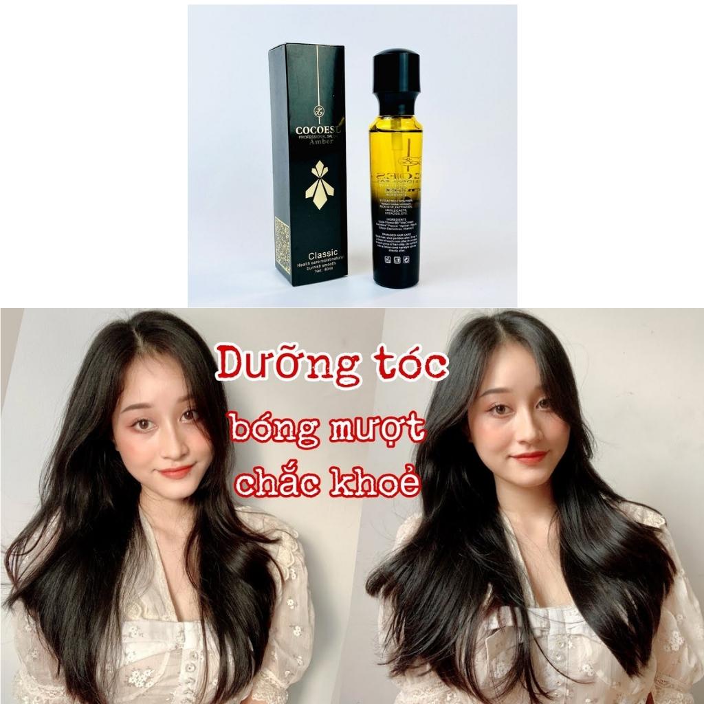 Tinh Dầu Dưỡng Tóc Cocoesl Amber 60ml Cao Cấp  Phục Hồi Tóc Hư Tổn Chẻ Ngọn 100% Tinh Dầu Nguyên Chất Macadamia