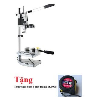 Chân đế máy khoan có kèm thêm Ê tô kẹp AM6102B -tặng kèm phụ kiện và thước dây 3mét BOSS