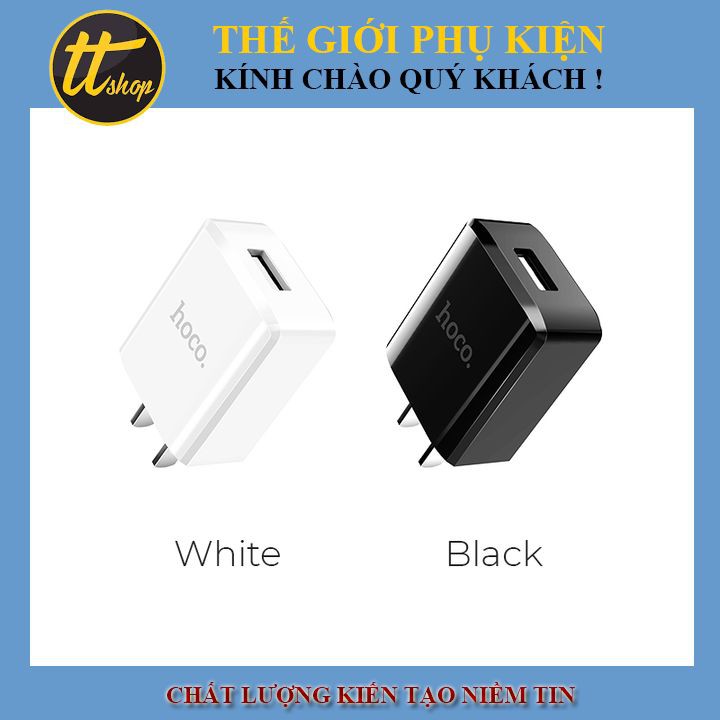 Củ Sạc Nhanh Hoco C27 Cổng 2A Chính Hãng ✓ Sang Trọng ✓ Rẻ Mà Chất - Thế Giới Phụ Kiện Số - TT Shop