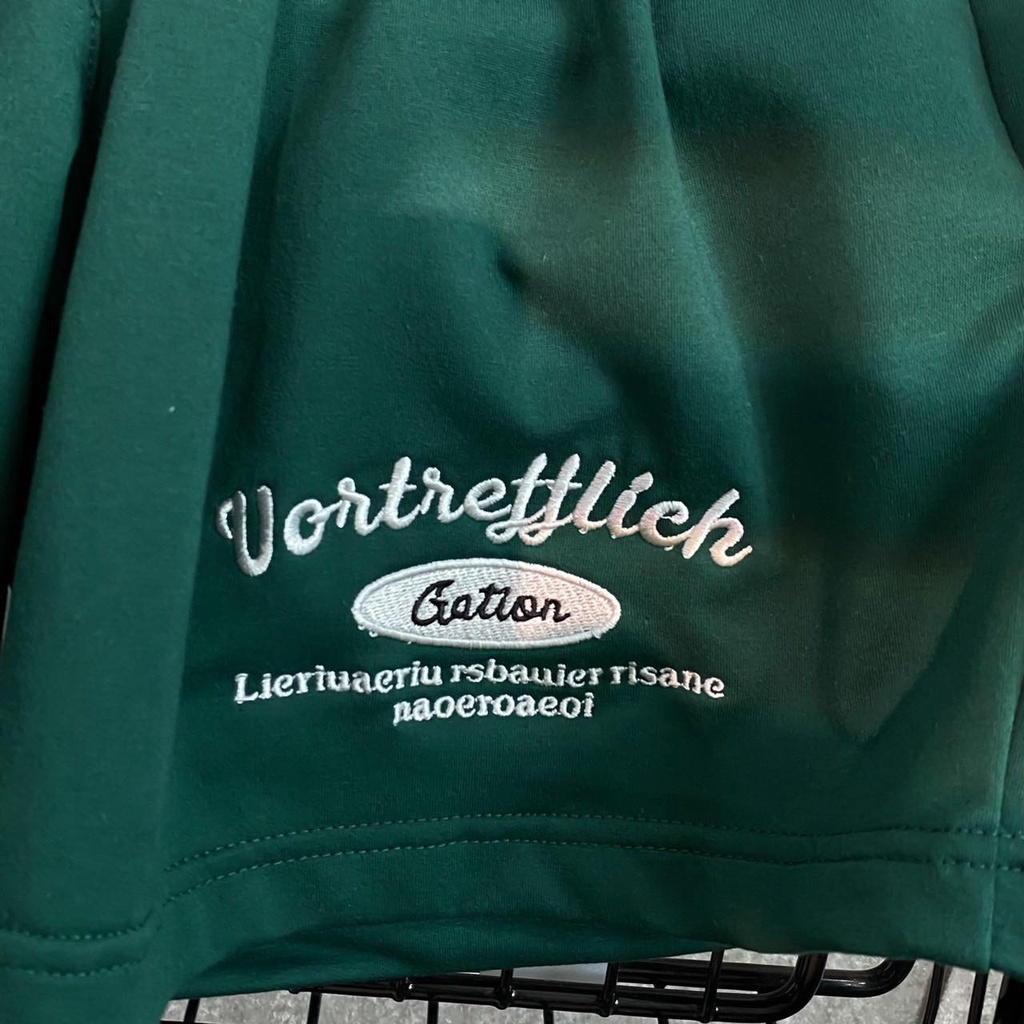 Quần Short Thun Unisex GATION màu ĐEN/XANH LÁ  Nam nữ unisex  Quần thun ngố lưng chun JEJUL