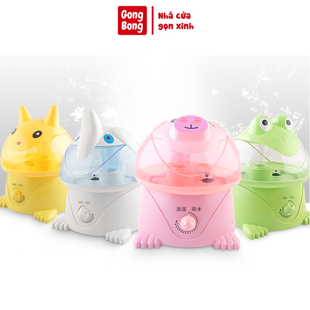 Máy phun sương khuếch tán hơi nước tạo độ ẩm 4 lít hình thú dễ thương tốt cho da