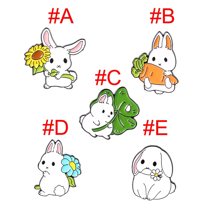 Ghim Cài Áo Hình Chú Thỏ Hoạt Hình Đáng Yêu