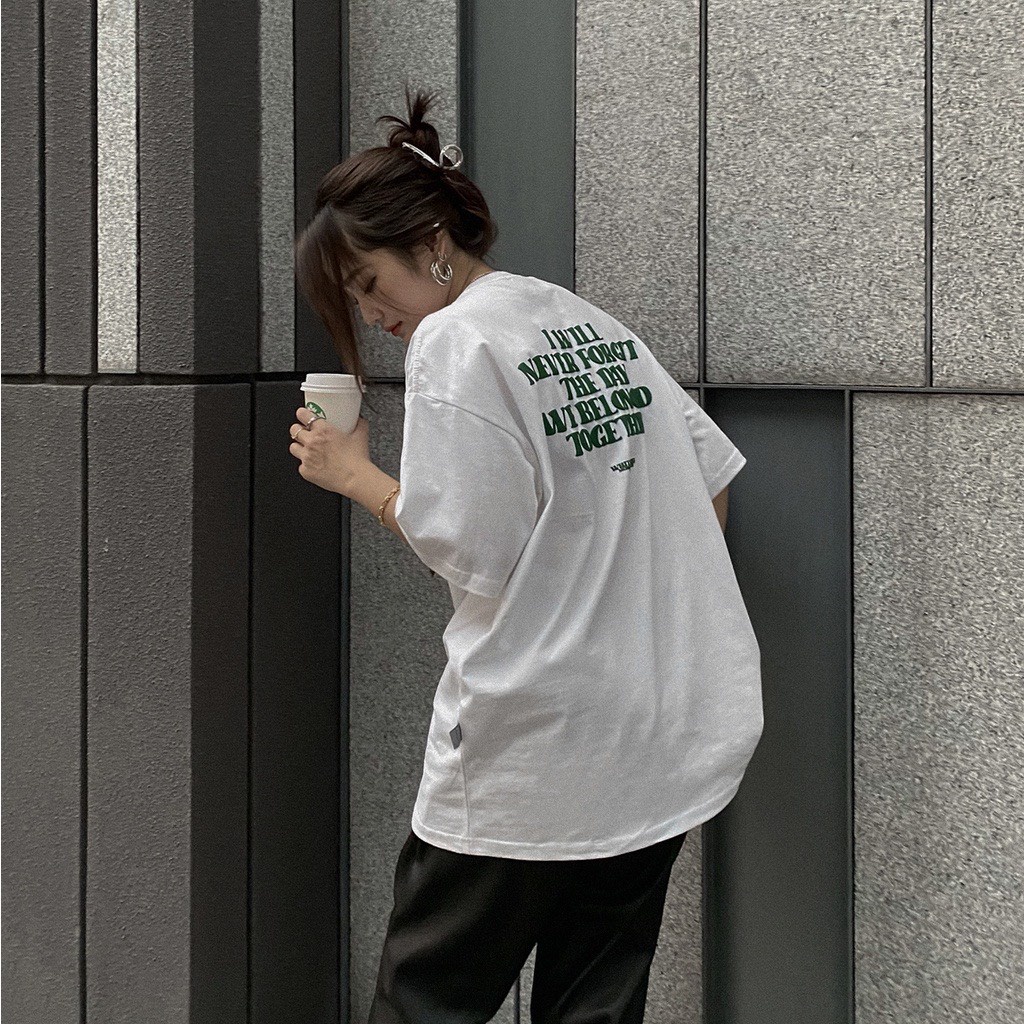 Áo Thun Chữ Xanh 11:11 WHITE NIGHT 💖 𝑭𝑹𝑬𝑬𝑺𝑯𝑰𝑷 💖 Áo Phông Form Rông Tay Lỡ 100% Cotton - Calisa