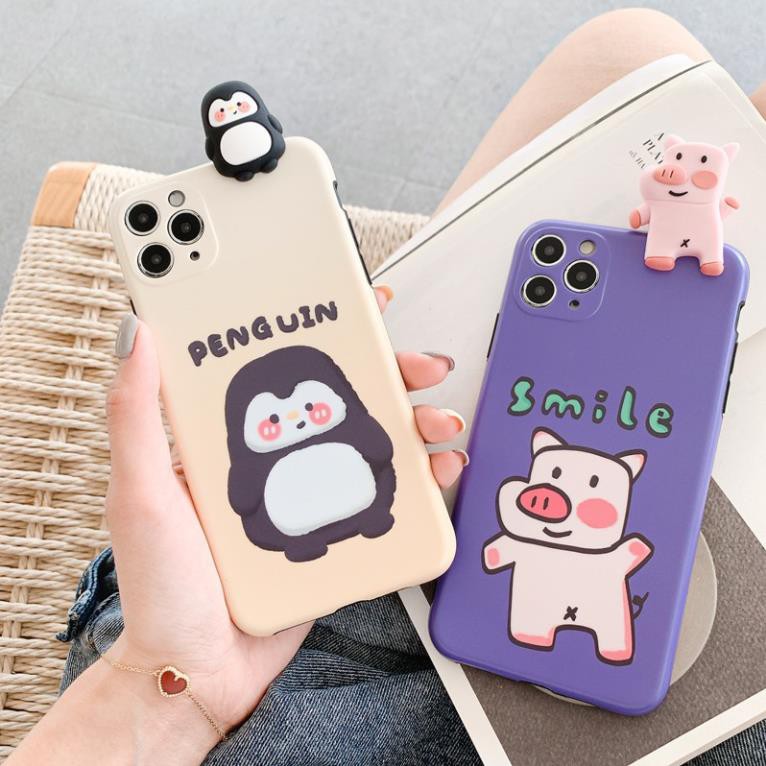 Ốp lưng iphone leo IMD Penguin - Gấu - Thỏ 7plus/ 8plus / x /xs /xsmax/11/ /11 promax/12/12pro/12promax  DT07- Dino Case