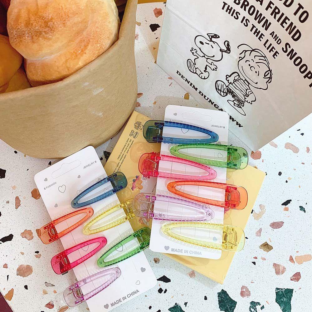 Kẹp Tóc Mỏ Vịt Bằng Nhựa Trong Suốt Lấp Lánh Cho Nữ