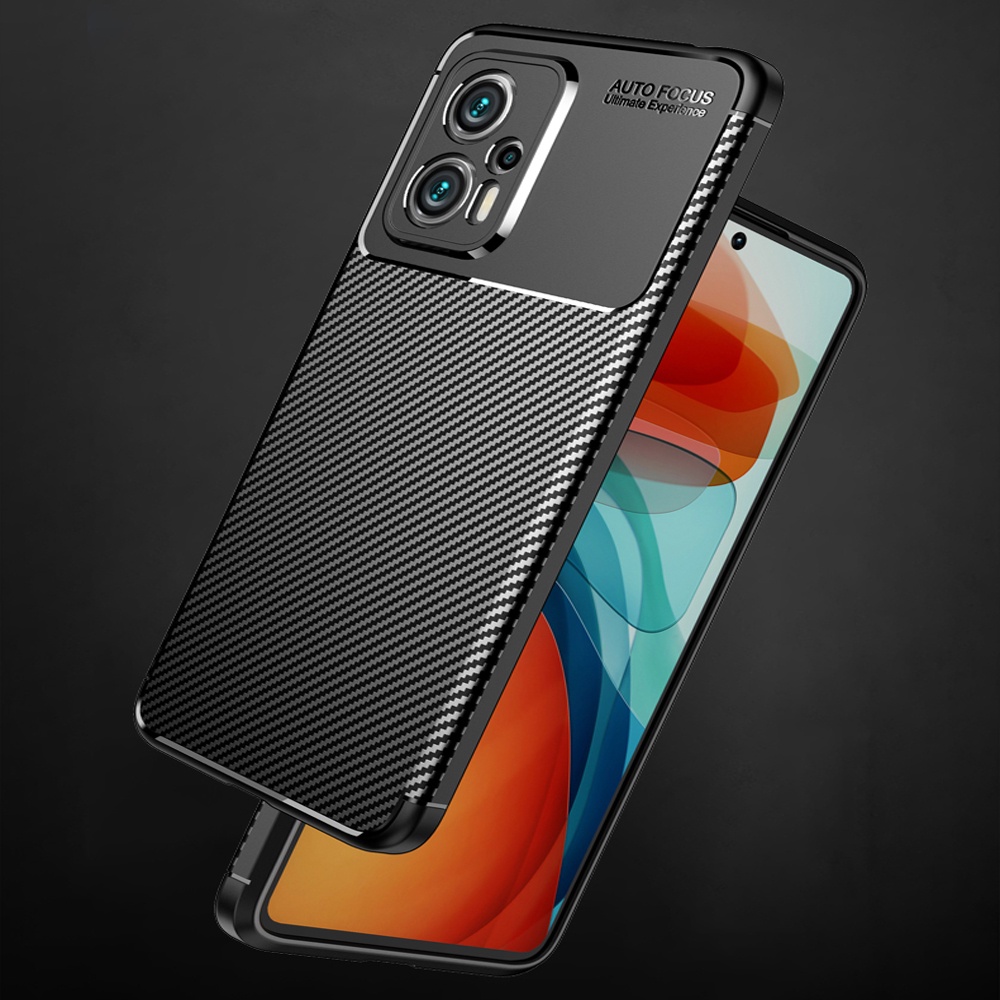 Ốp điện thoại Lenuo TPU sợi cacbon thời trang cho Xiaomi Poco X4 GT 5G/ Redmi Note 11T Pro
