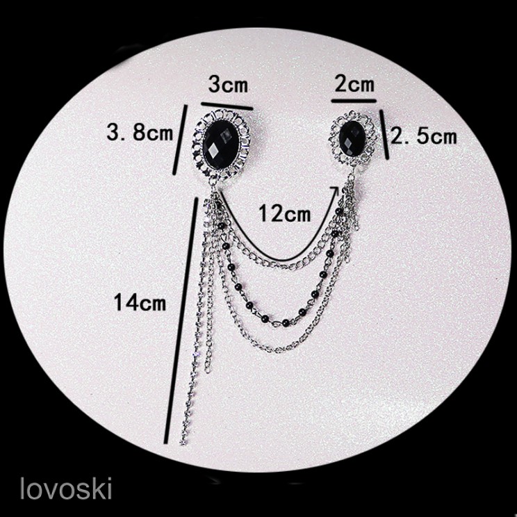 Trâm Cài Áo Màu Đen Đính Đá Sang Trọng Cho Nam