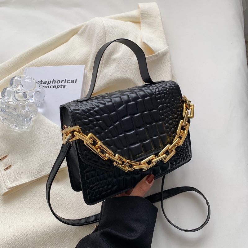 Túi Xách Đeo Vai Họa Tiết Da Cá Sấu Phong Cách Cổ Điển Mẫu Mới 2022 Dành Cho Nữ