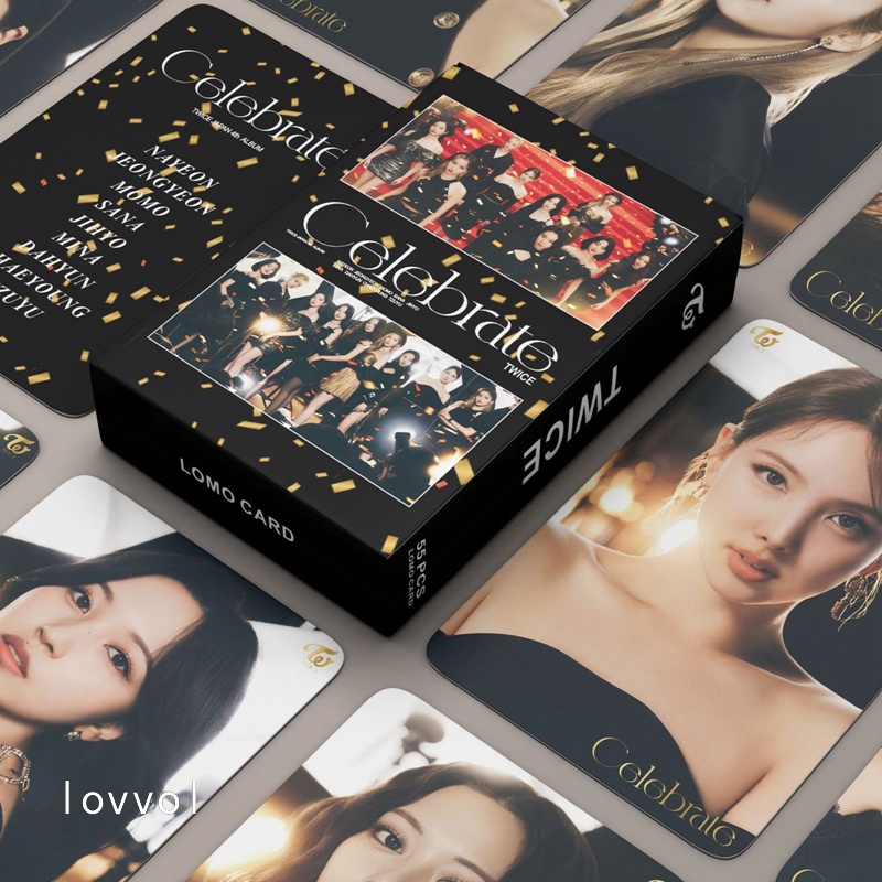 Set 55 Tấm Thẻ Hình Các Thành Viên Nhóm Nhạc Kpop TWICE