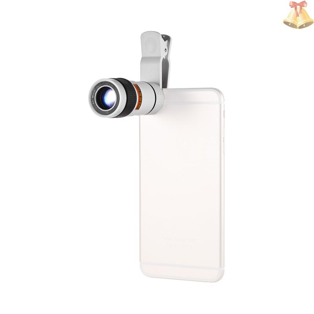 ONE 8X Zoom Optical Smartphone Telephoto Lens Portable Mobile Phone Telescope Lens with Clip Universal for iPhone Samsung HUAWEI Xiaomi HTC Most Phones