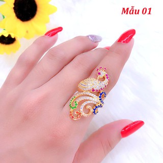 Nhẫn nữ hình chim công - có 05 mẫu - hình thật 100%