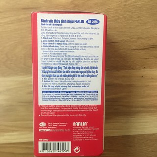 Bình sữa thủy tinh Farlin 120ml - 240ml (TOP.707G - TOP.808G)