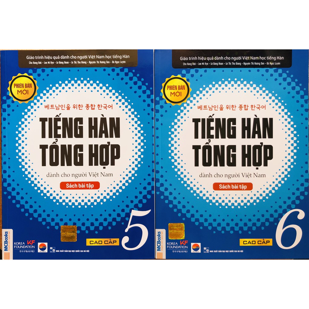 Sách - Combo Tiếng Hàn Tổng Hợp Dành Cho Người Việt Nam cao cấp 5 + 6 (SBT)