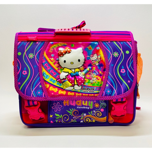 Cặp học sinh cho bé gái cấp 1 hình Kitty - Huduy