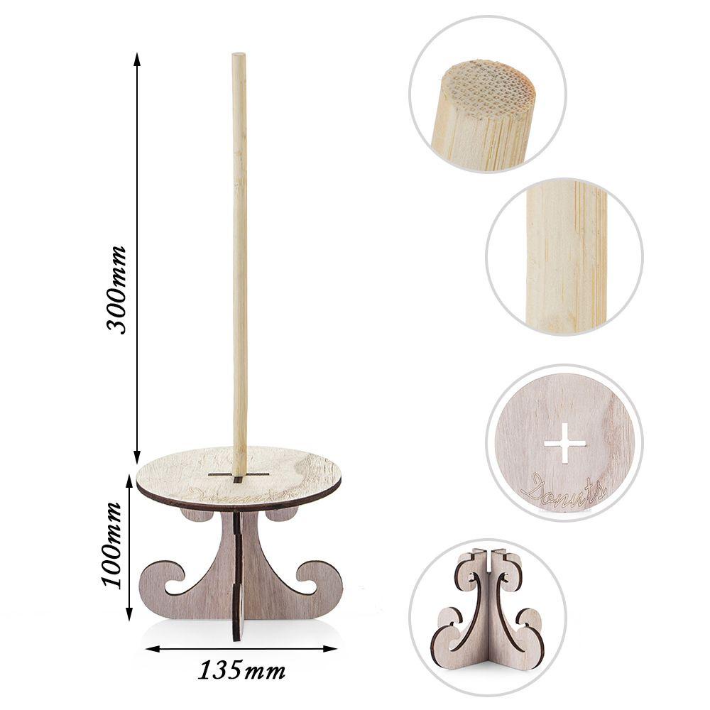 CONOPERY Giá Đỡ Bánh Donut Bằng Gỗ Dùng Trang Trí Tiệc Cưới / Sinh Nhật