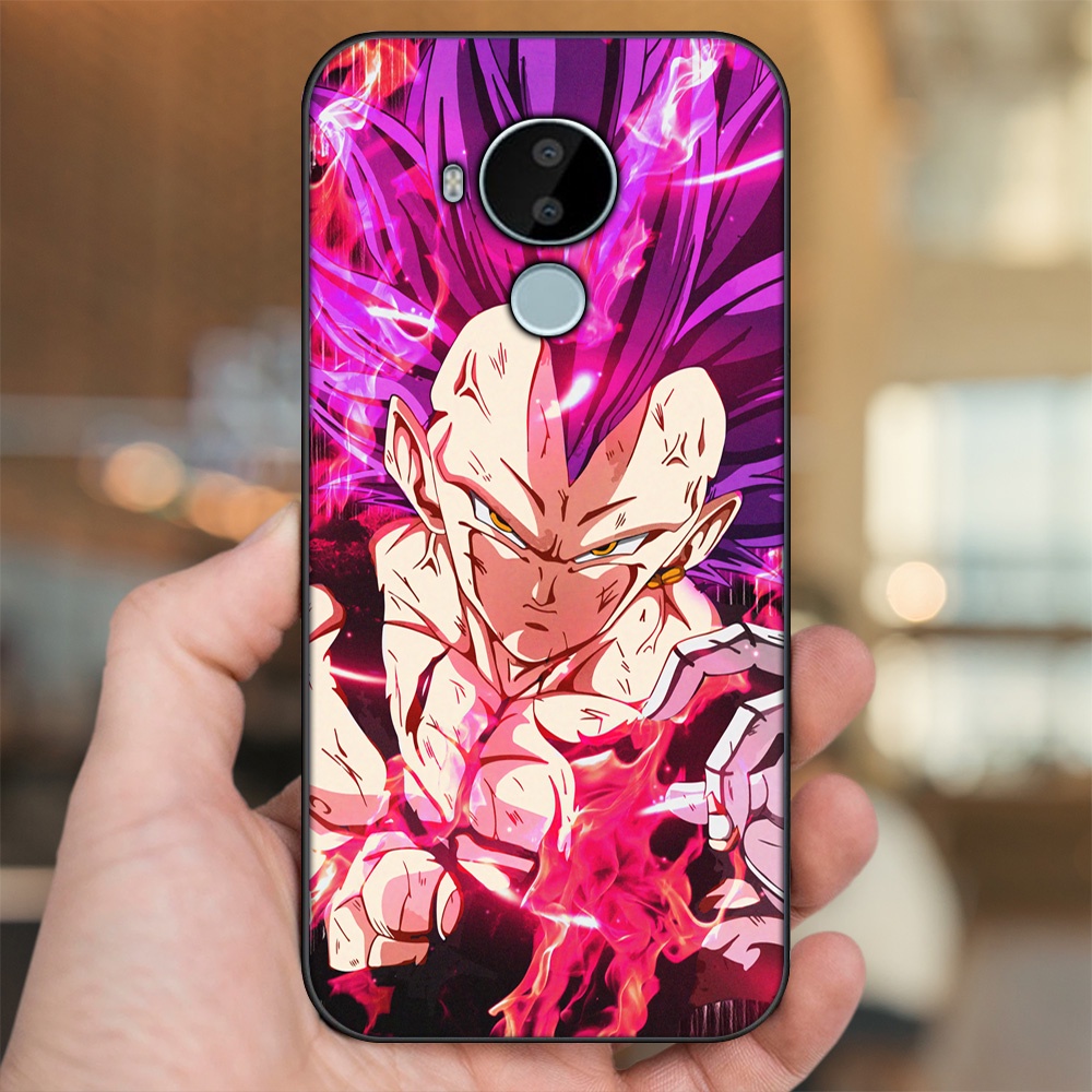 Ốp lưng Nokia C30 viền đen in hình Vegeta Dragon Ball