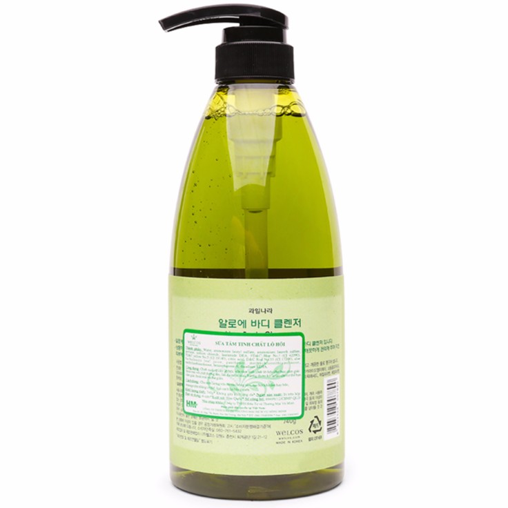 Sữa tắm dưỡng da mềm mịn tinh chất ô liu Welcos Olive Body Cleanse Hàn Quốc 740ml - Hàng Chính Hãng