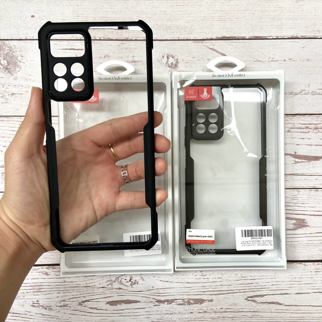 Ốp lưng XUNDD Redmi Note 11 4G/ 11S 4G/ 11 Pro/ 11 Pro Plus 5G - Lưng Trong, Viền TPU, Chống sốc