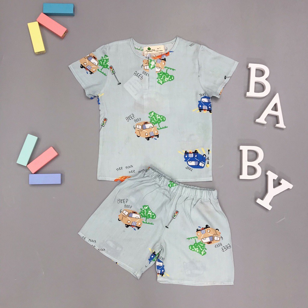 [Siêu Đáng Yêu] Bộ Lanh Bé Trai, Size 1-7, Hàng Made In VN, Chất Lanh Thái Đẹp, Mềm Mát, Màu Sắc Dễ Thương