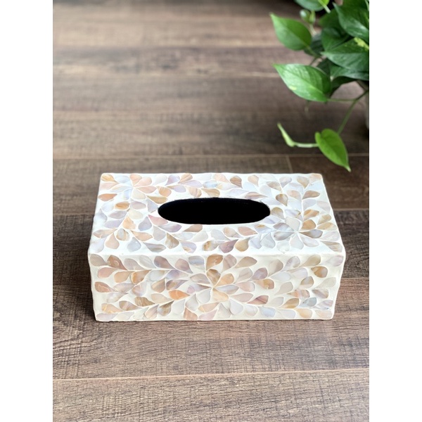 Hộp giấy ăn khảm trai sơn mài, hàng thủ công chất lượng cao