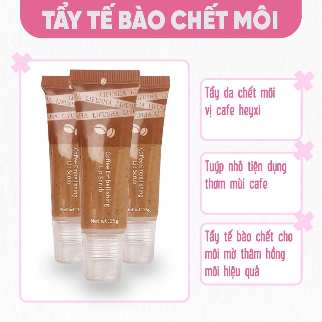 TẨY DA CHẾT, TẨY TẾ BÀO CHẾT MÔI GIÚP MÔI ẨM MỊN GIẢM TÌNH TRẠNG KHÔ MÔI NỨT NẺ SamBeauty