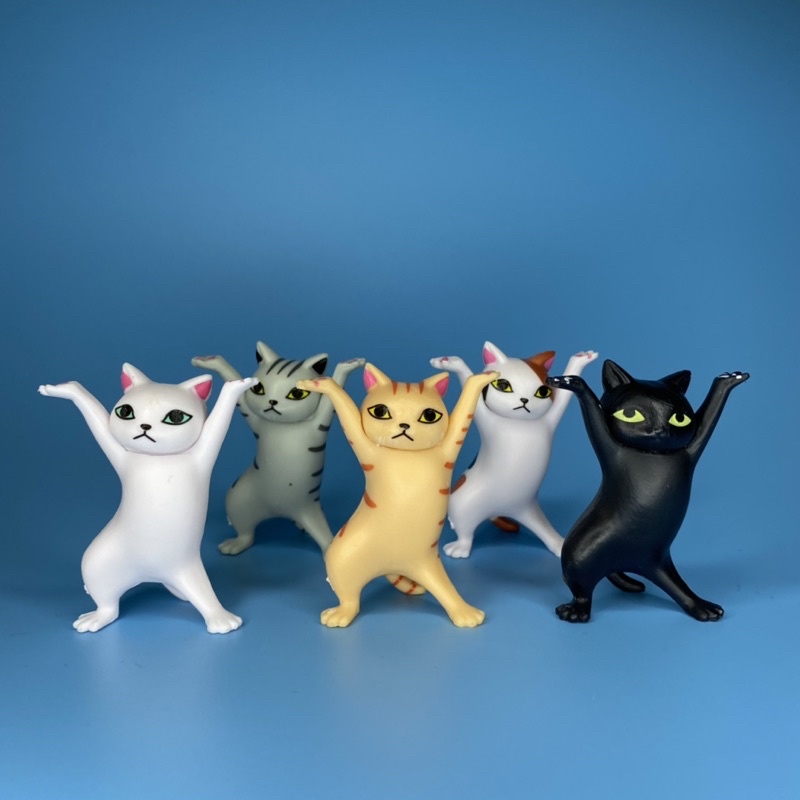 Mô hình mèo mini,Tượng Mèo Con Tạo Kiểu Dáng Trang Trí Đáng Yêu (Set 5 mèo)