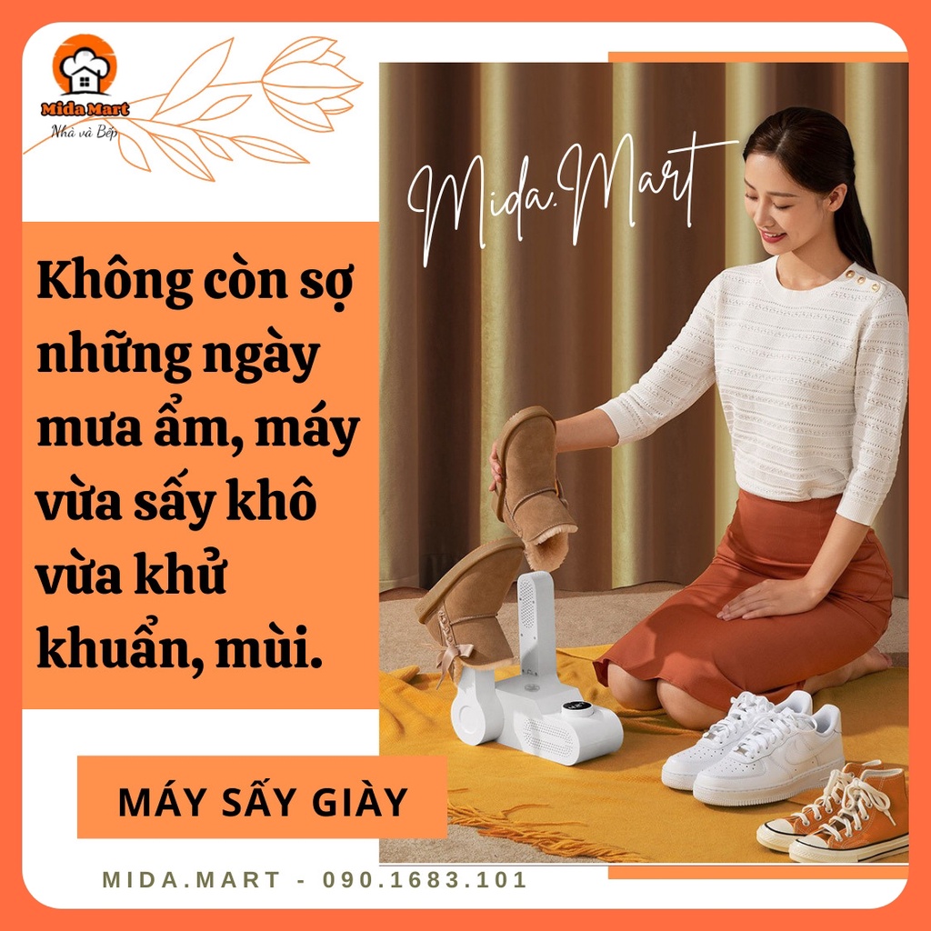 🔥 MÁY SẤY KHÔ, KHỬ TRÙNG KHỬ KHUẨN GIÀY DÉP NK CHÍNH HÃNG BẢO HÀNH 6 THÁNG🔥