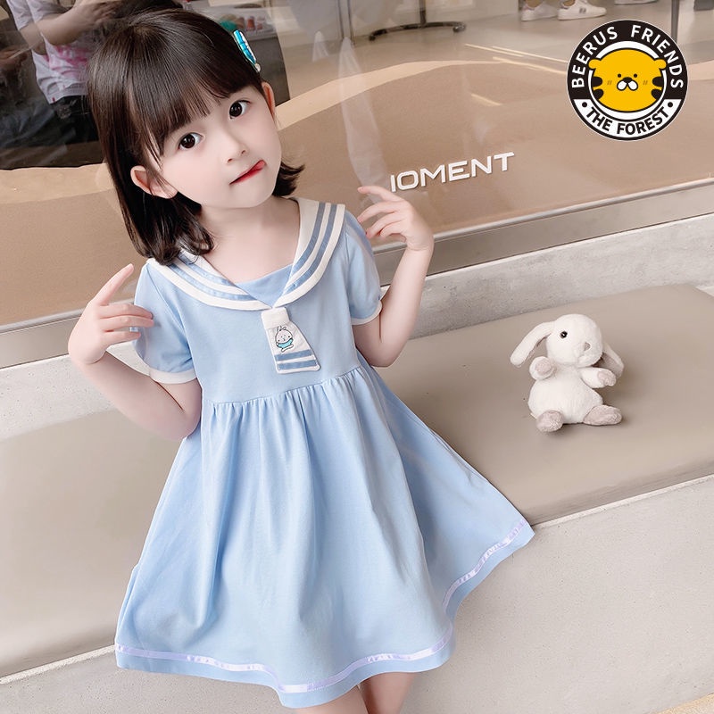 Đầm công chúa tay ngắn thiết kế mới thời trang mùa hè theo phong cách hàn quốc cho bé gái