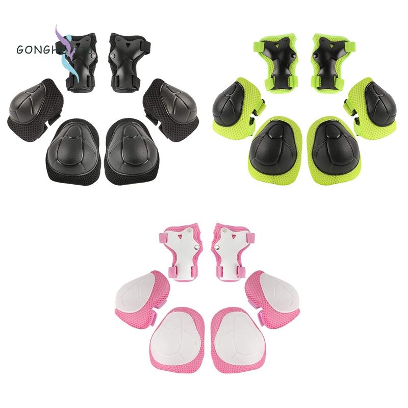 Set 6 miếng đệm bảo vệ đầu gối và khuỷu tay cho bé 3-7 tuổi khi chơi thể thao